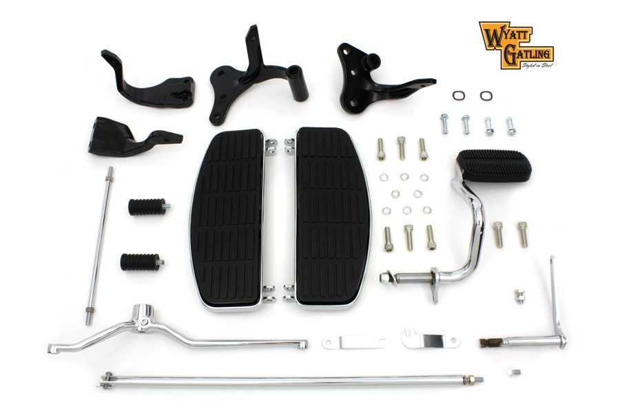 Wyatt Gatling Driver Footboard Kit with Black Brackets 99-05