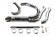 Chrome Wyatt Gatling 2 into 1 Exhaust Pipe Header Kit Chrome Wyatt Gatling 2 into 1 Exhaust Pipe Header Kit