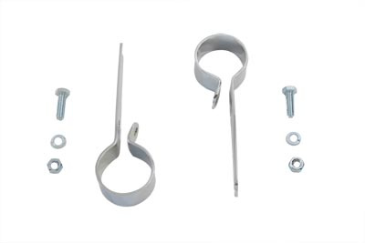 Chrome 1-3/4 inch Exhaust Hanger Clamp Set