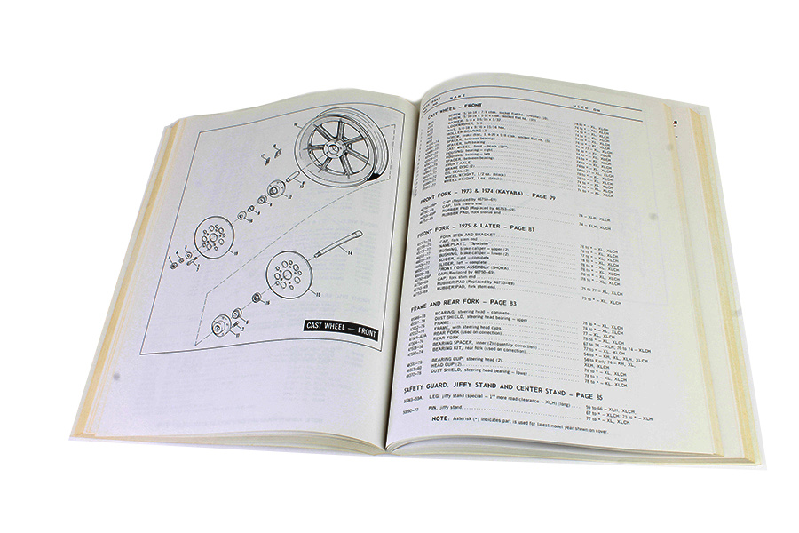 AMF Parts Book Sportster 54-81