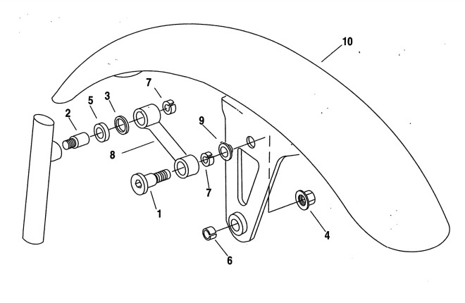 Front Fender Chrome Mount Kit FXSTS