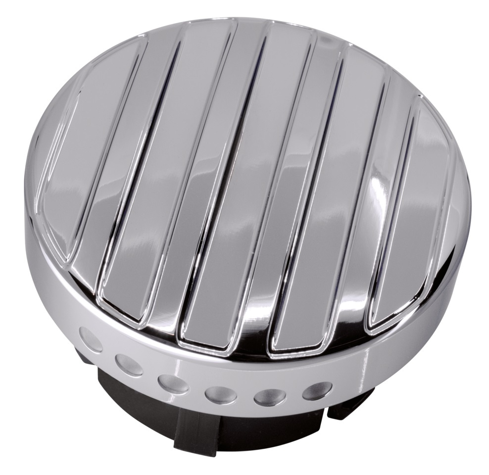 Gzp Chr Ribbed Led Fuel Gauge Cap 96-17