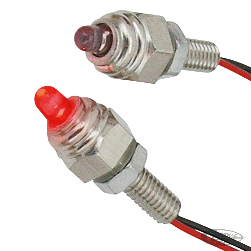 Gzp Pair Red Led M6 Stud Lights